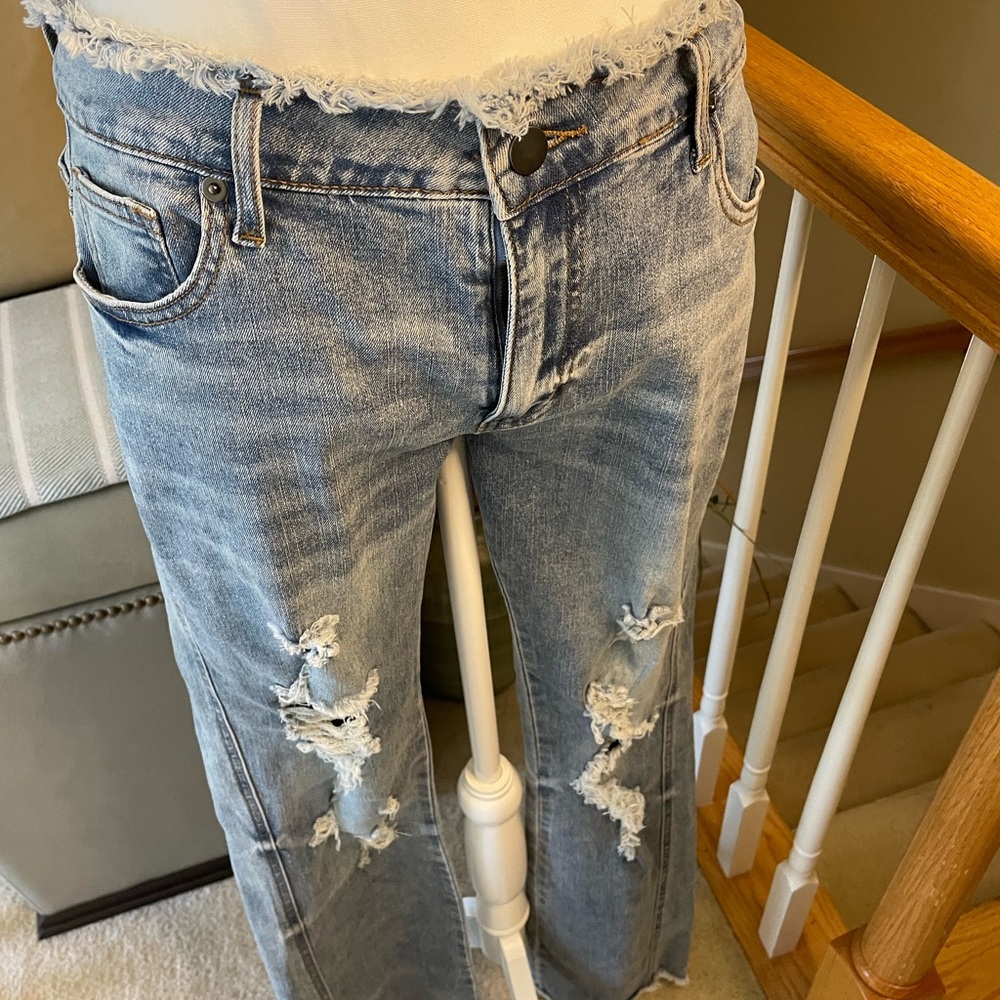 Lowrise Distressed Blue Jeans NWOT